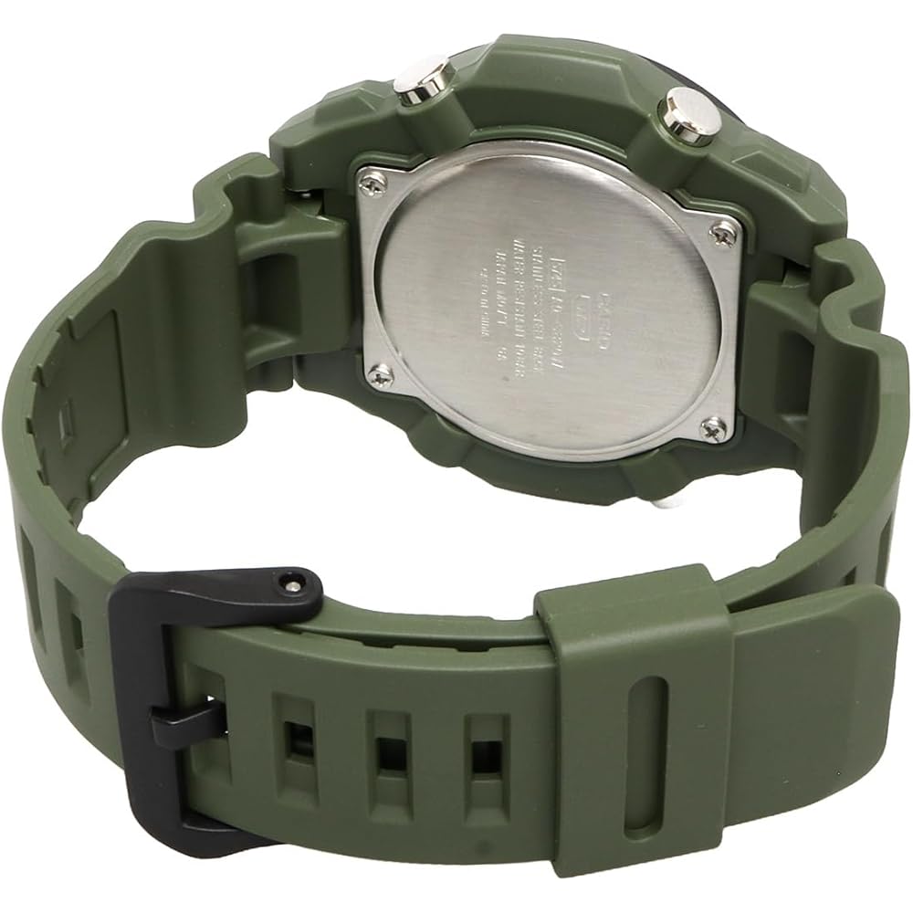 Casio Standard Tough Solar Analog-Digital Quartz Watch AQ-S820W-3BV Military Green Black LCD Men's