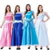 Schönheits Prinzessinnenkleid Rosa Blau Cosplay Kostüm Lange Kleider Verkleidungskleidung Auftritt Party Geburtstag Halloween Weihnachten Robe Erwachsene Frauen