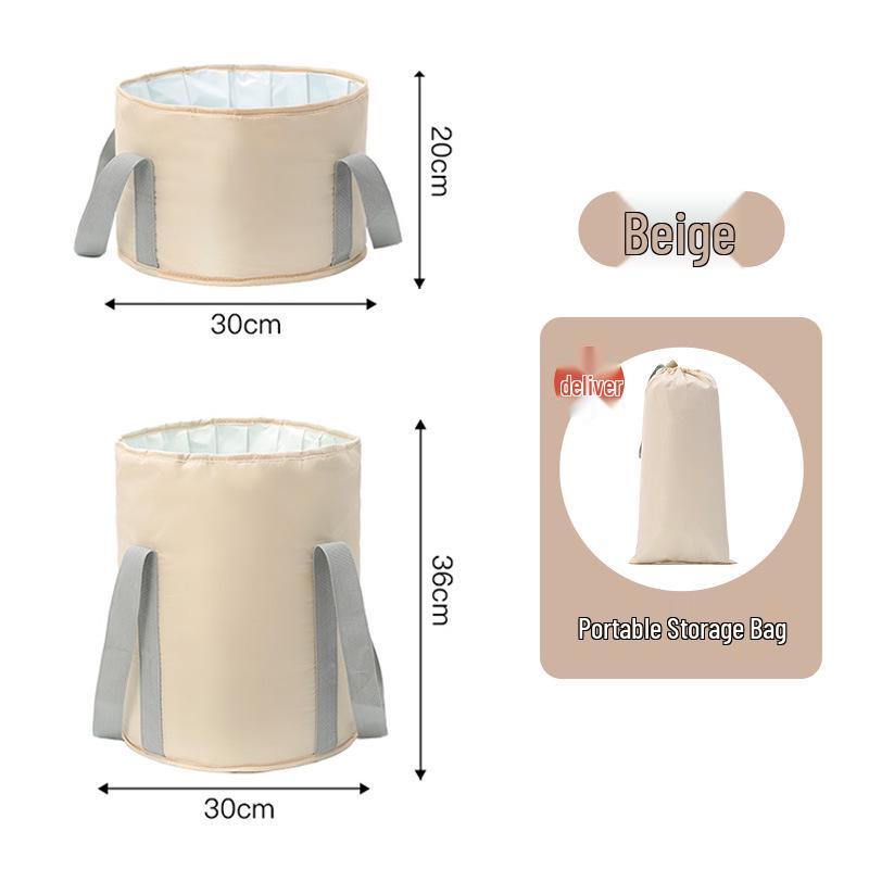Portable Insulated Foldable Foot Bath Bucket - Travel-Friendly and Deep for Household Use