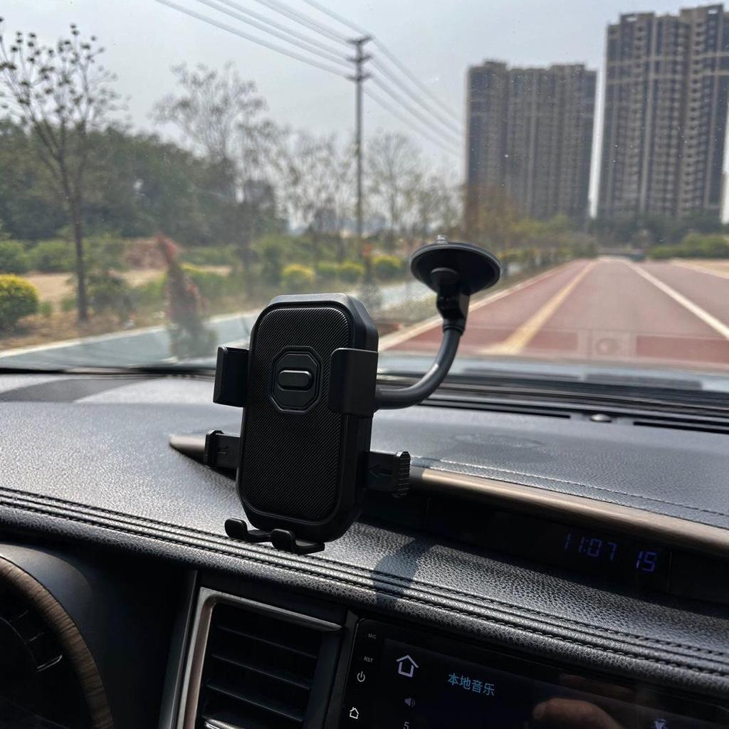 Universal Long Arm Flexible Car Phone Holder with Automatic Lock and Air Vent Clip