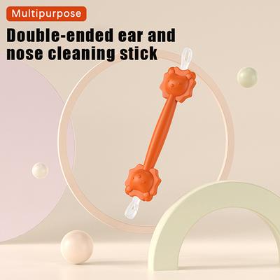 Cuillère nettoyante pour bébé Curette à cire souple à double tête Nettoyeur de nez Cure-oreille en silicone