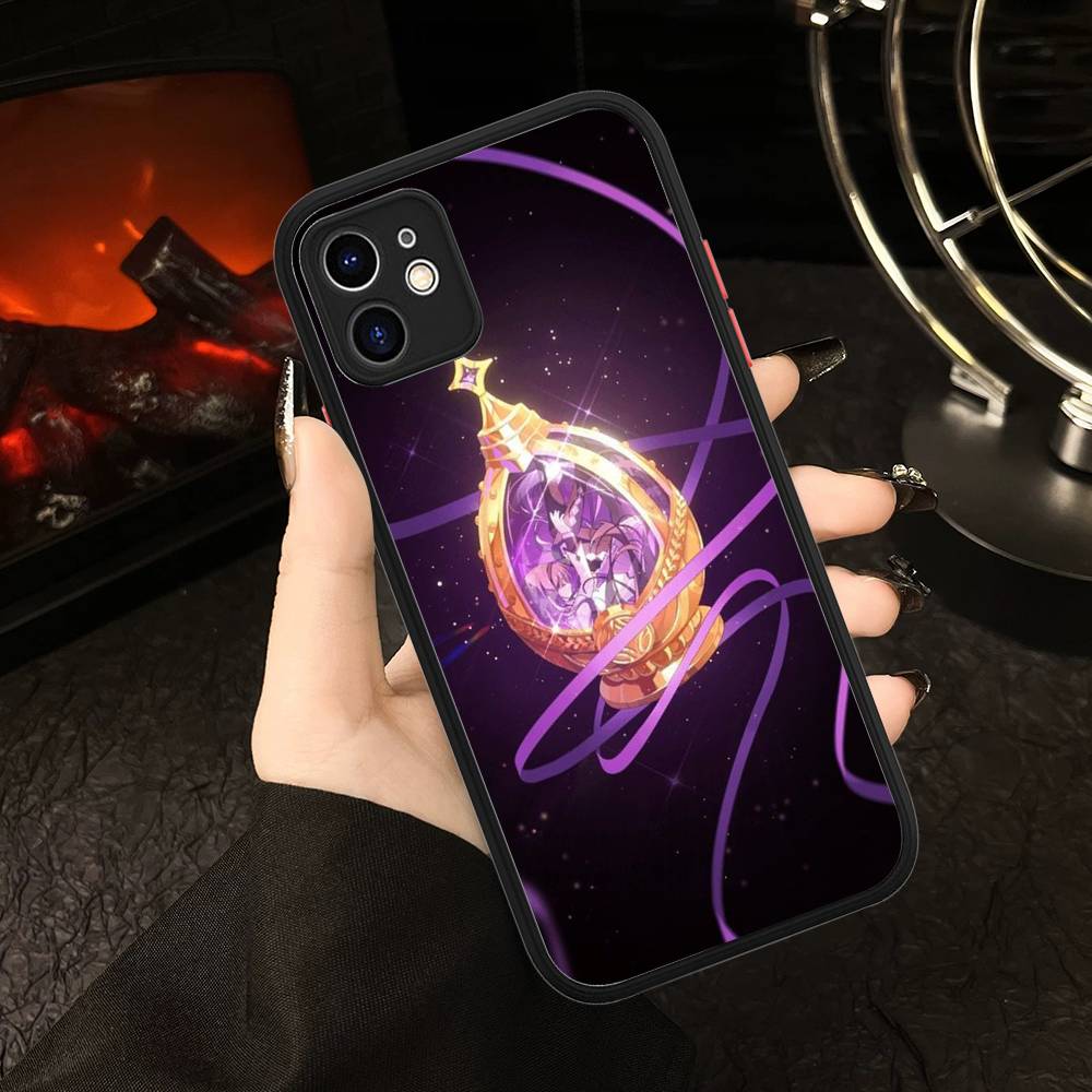 Coques de téléphone pour iPhone 16 15 14 Plus 13 12 11 Pro Max, Housse de téléphone Bumper Mate Oft, Fille Anime Puella Magi Madoka Magica