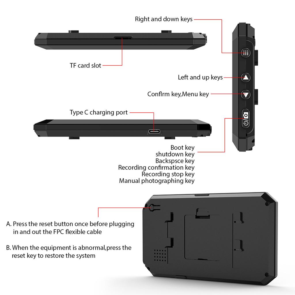 3,97-Zoll-Gucklochkamera für Wohnungstür, 2 MP LCD Digitaler Gucklochbetrachter, 120 Grad Farbe