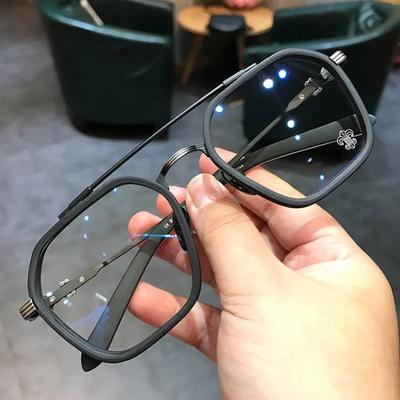 1 Stück Blaulichtfilternde Modische Klare Brille Schwarzer Quadratischer High-End Rahmen Optischer Rahmen Brillen Anti-Strahlung