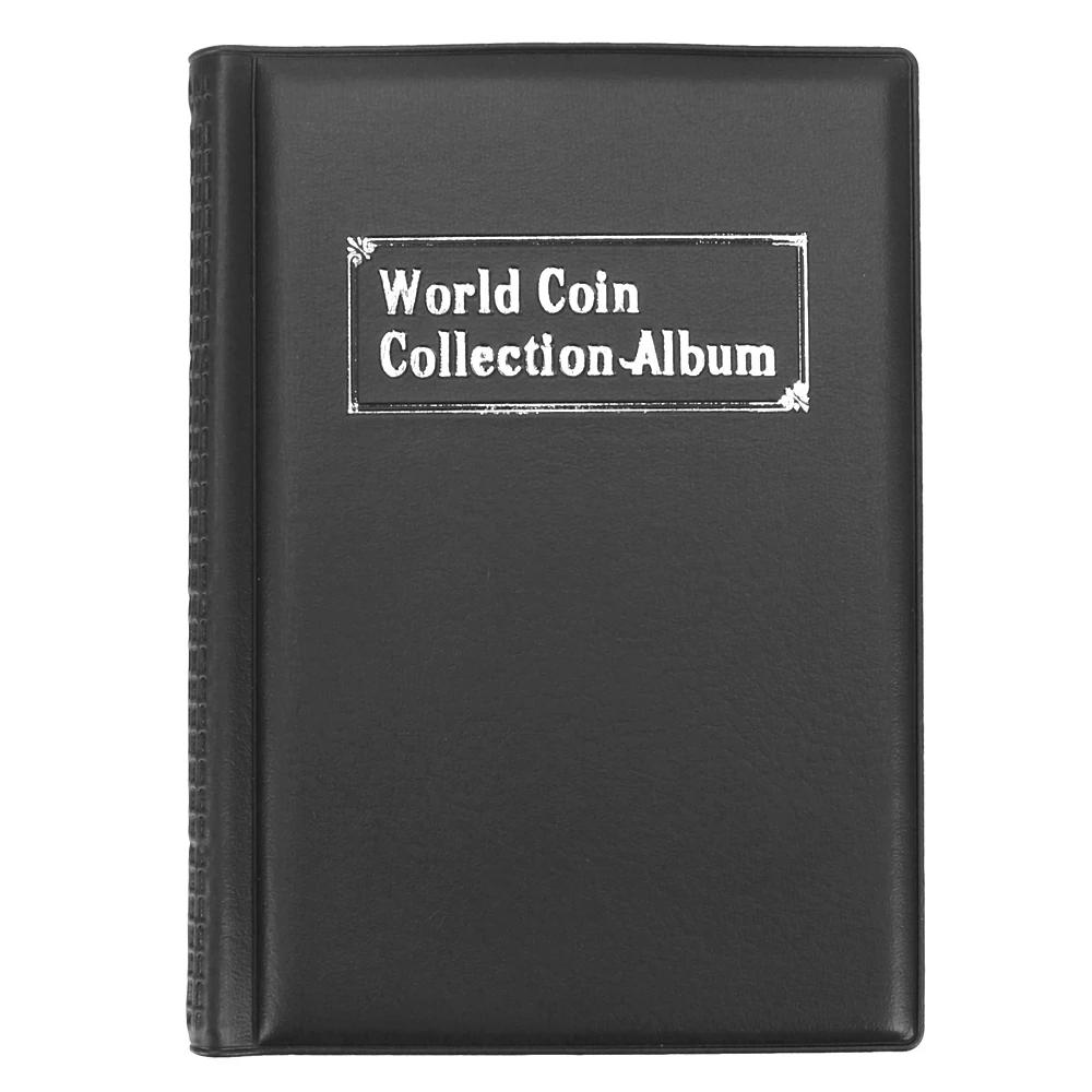 HWZXYXGS 120/60 Pockets Artificial PU Leather Coins Collection Album Book Collecting Money Organizer Storage Bags PVC Film