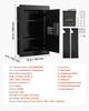 Wall Safe, 3-Tier Hidden Wall Safe with Fingerprint, Password, Key & Turning Knob, Q235 Cold-Rolled Steel In-Wall Box with Adjustable Shelves & Key