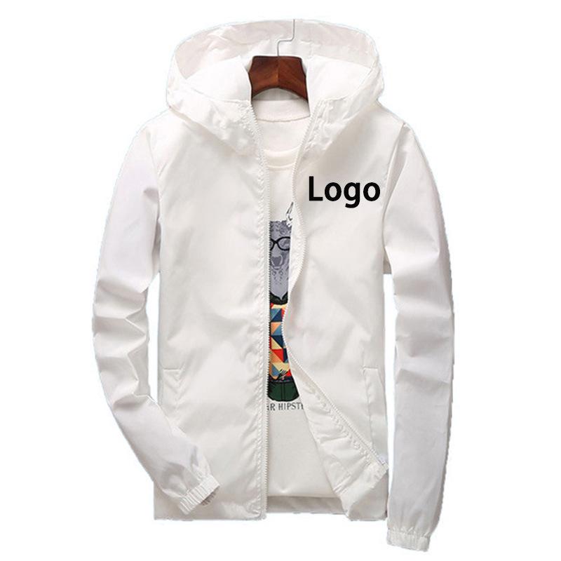 2022 Herren Windjacke: Unifarbene Jacke mit Sonnenschutz, individuellem Logo, Klassen- und Teamuniform, für Frühling und Herbst.