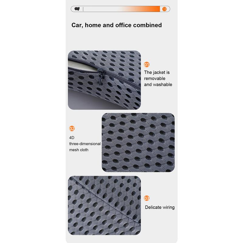 Back Car Interior Cushion Lumbar Pillow Auto Lumbar Support Pillow Memory Foam Supportive Pillow Vehicle Supplies