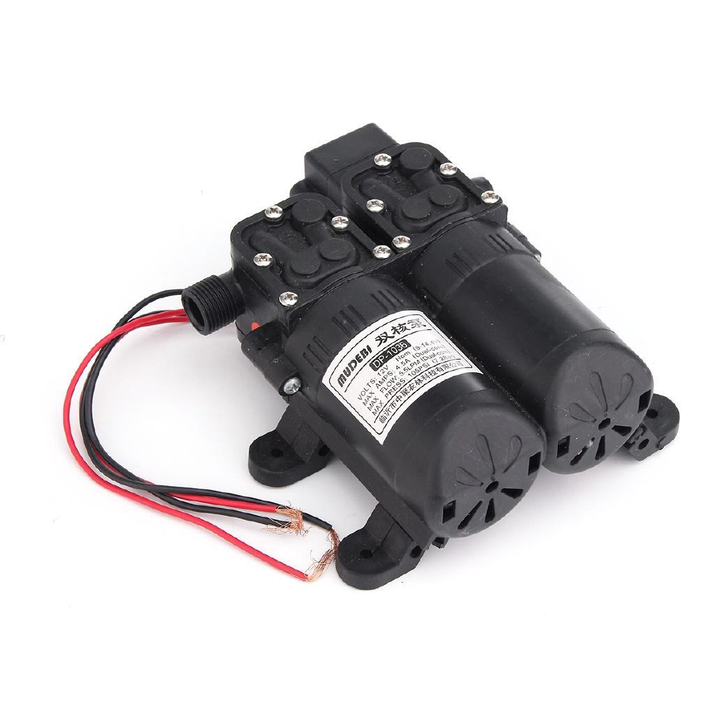Dual Electric Motor 5.5LPM 105PSI High Pressure Self Pressure Diaphragm Water Pump for Garden Carajan Sea Pump 12v