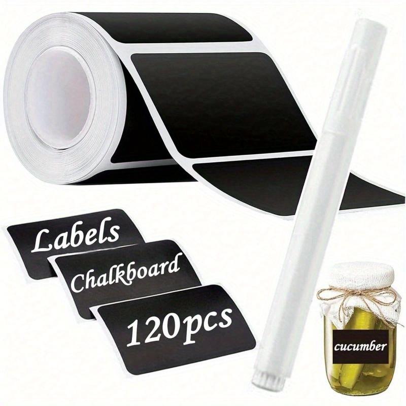 [Waterproof Labels With Tag Pens Included] 120pcs+Reusable Waterproof Blackboard Labels With Tag Pens