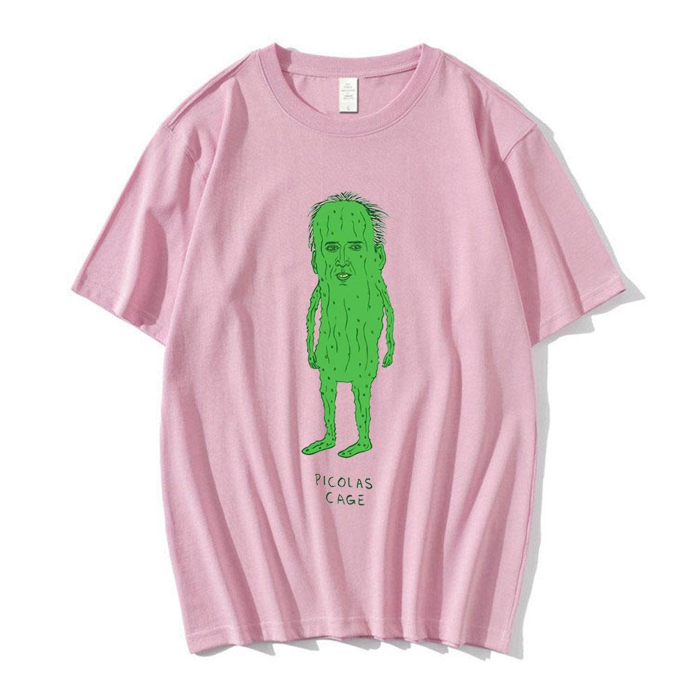 Picolas Cage T Shirt Unisexs Nicolas Cage T Shirt Nicolas Cage Funny Weird Creepy Raising Arizona Green Pickles Valley T Shirts