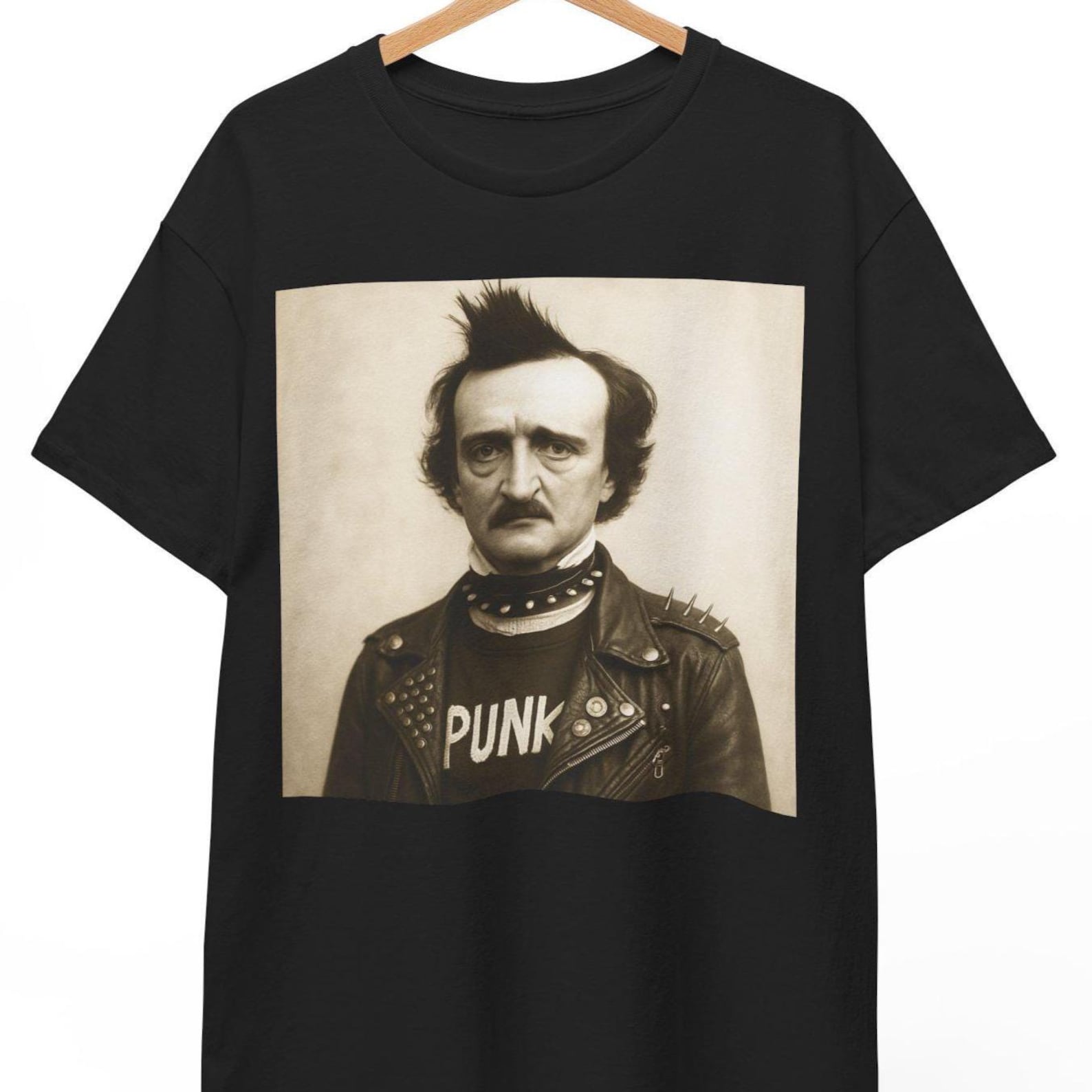 Edgar Allan Poe Rocker T-Shirt: Funny Gothic Literary Pun Tee S