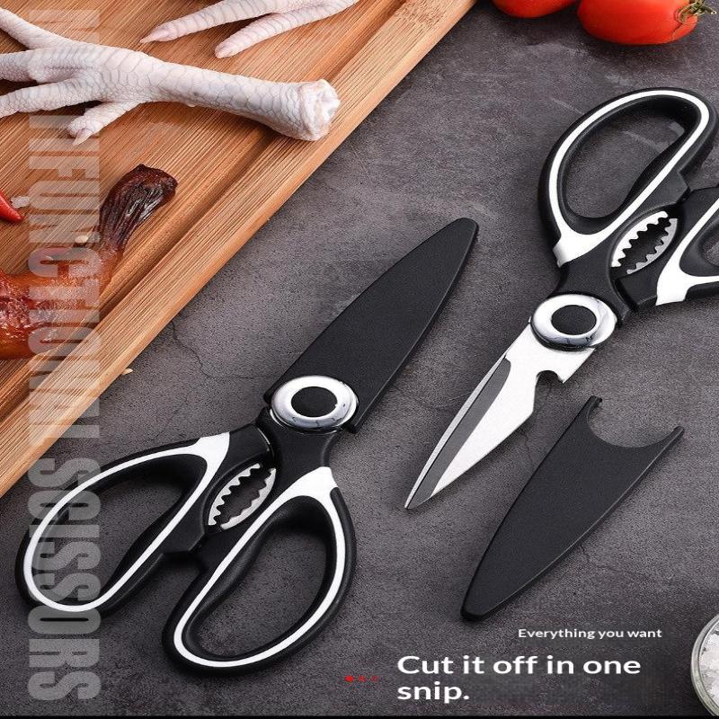 Multifunctional Kitchen Scissors Household Cut Vegetables Roast Broiler Scissors Stainless Steel Scissors