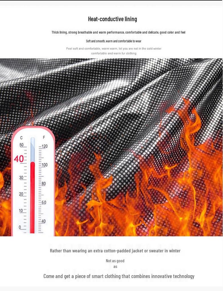 Plus-Size Intelligent Temperature Control Heating Vest with Nine Heating Zones
