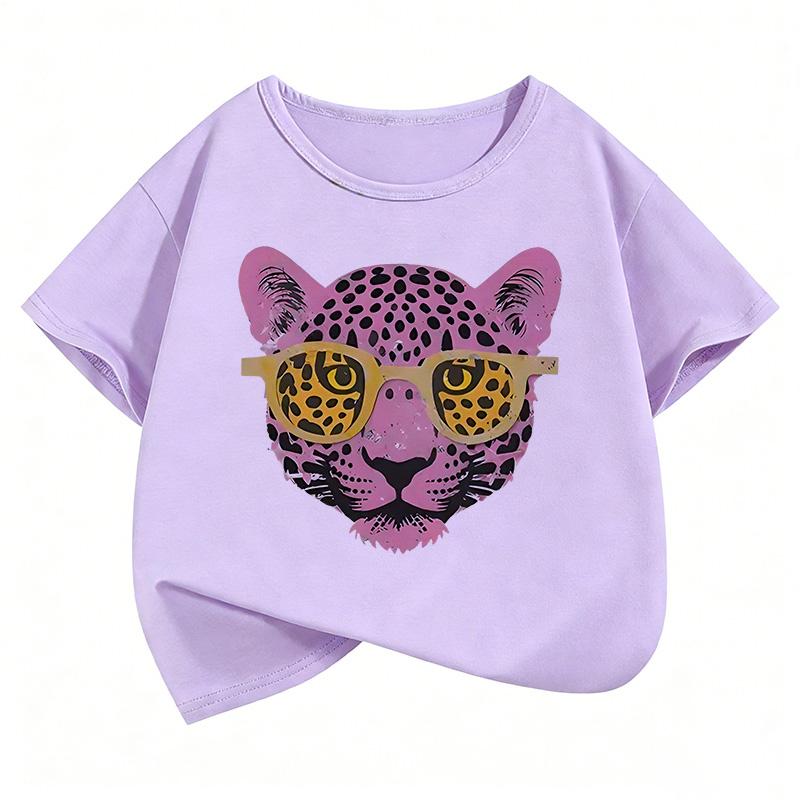 T-shirts Graphiques Imprimés Tigre Mode pour Enfants Été Manches Courtes T-shirts Dessin Animé Garçons Filles Vêtements Tops Kawaii Y2K T-shirt Enfant