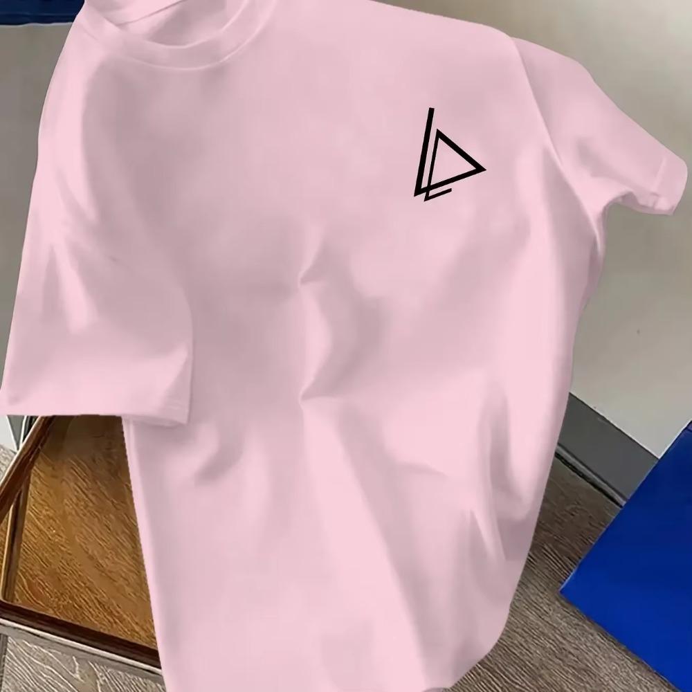 

Мужская летняя модная повседневная свободная футболка большого размера с трендовым принтом, спортивная, с круглым вырезом и коротким рукавом XXXXXL розовый