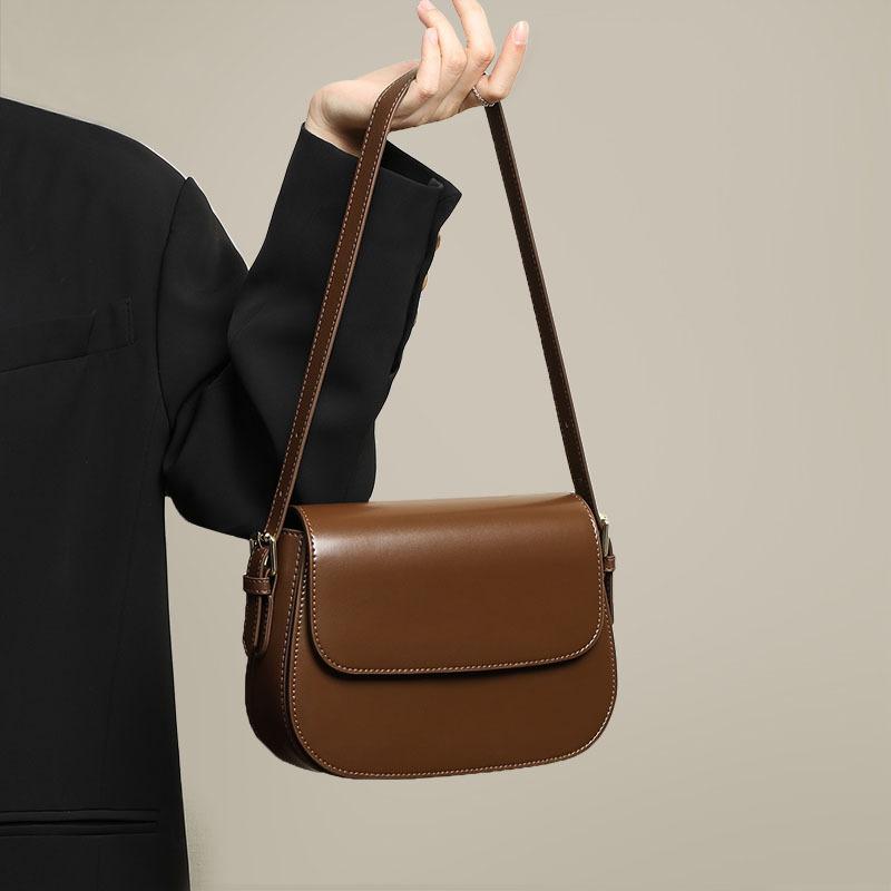 

Новая сумка через плечо в осенне-зимнем стиле из натуральной кожи, модная, универсальная, на одно плечо, сумка-тофу под мышкой