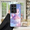 Phone Case: 2D Flat Samsung Galaxy A34 A35 M05 M06 S20 S22 S21 FE Plus 5G Protective Case, Couple Style, Cloud Pink Cat, Christmas and Halloween Gift