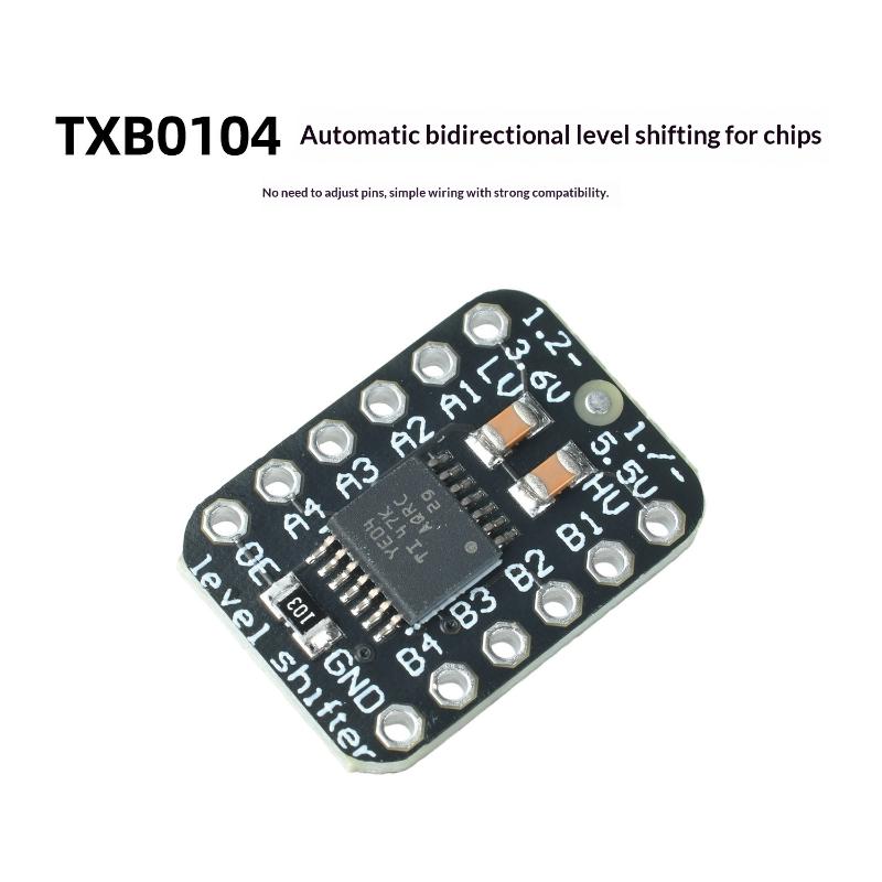 Txb0104 4-Channel Bidirectional Logic Level Shifter Module Auto Direction Sensing 3.3V/5V Logic Converter