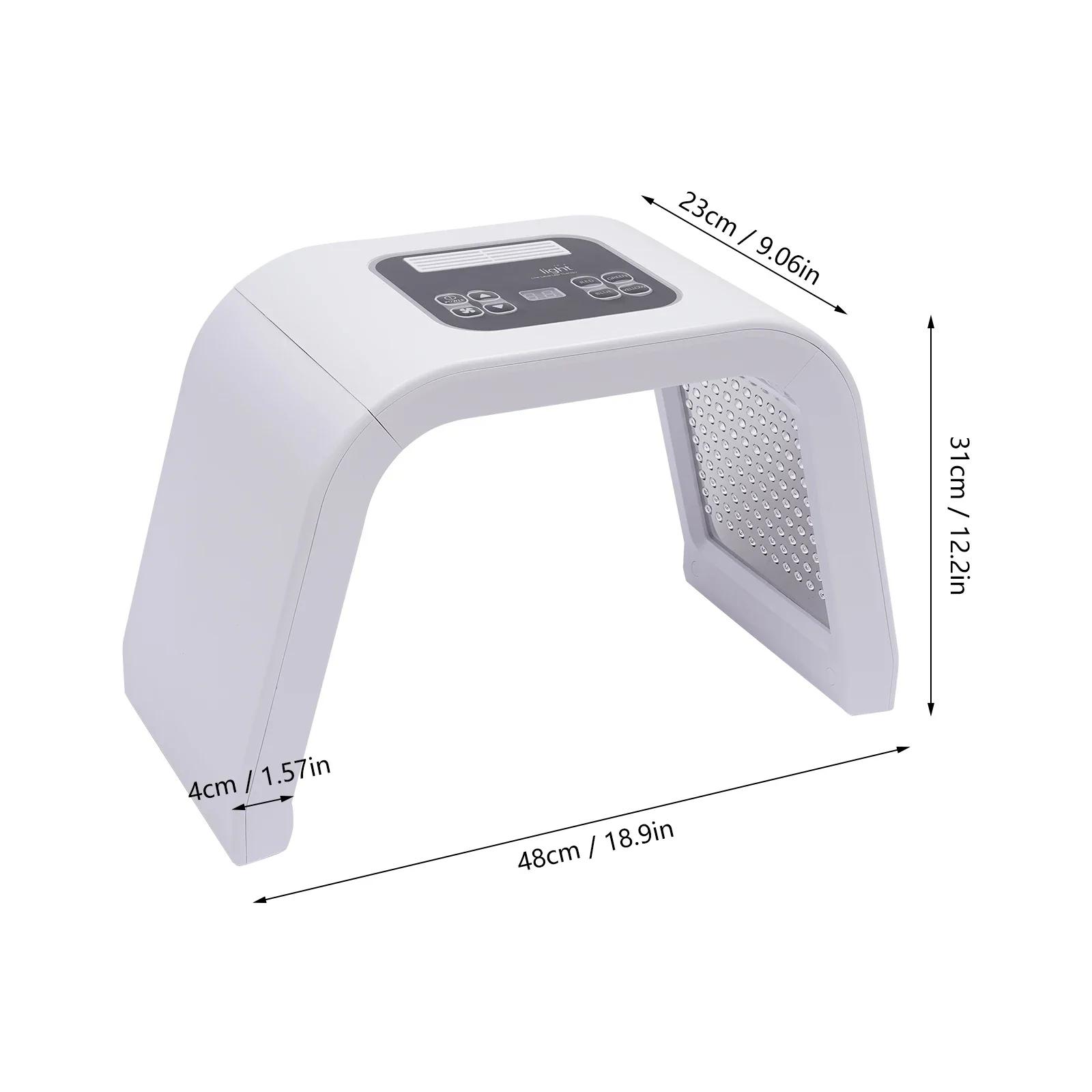 

США Склад 7в1 Светодиодная маска для лица Светотерапия, 7-цветная светодиодная светотерапия для лица, Косметологическое оборудование для ухода за кожей AC100V-240V 50-60Hz белый