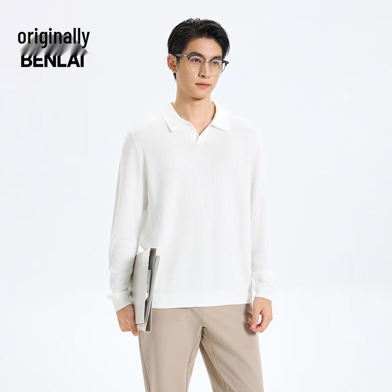 

BENLAI Men s Antibacterial Thermal Knitted Long-Sleeve Polo Shirt L