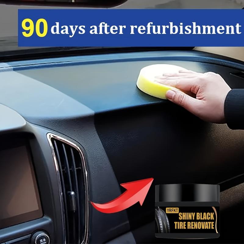 Tire Shine & Plastic Repair Paste - Removes Scratches/Oxid, Restores Shine for Tires/Trim with UV Protect, 5-Min Fix