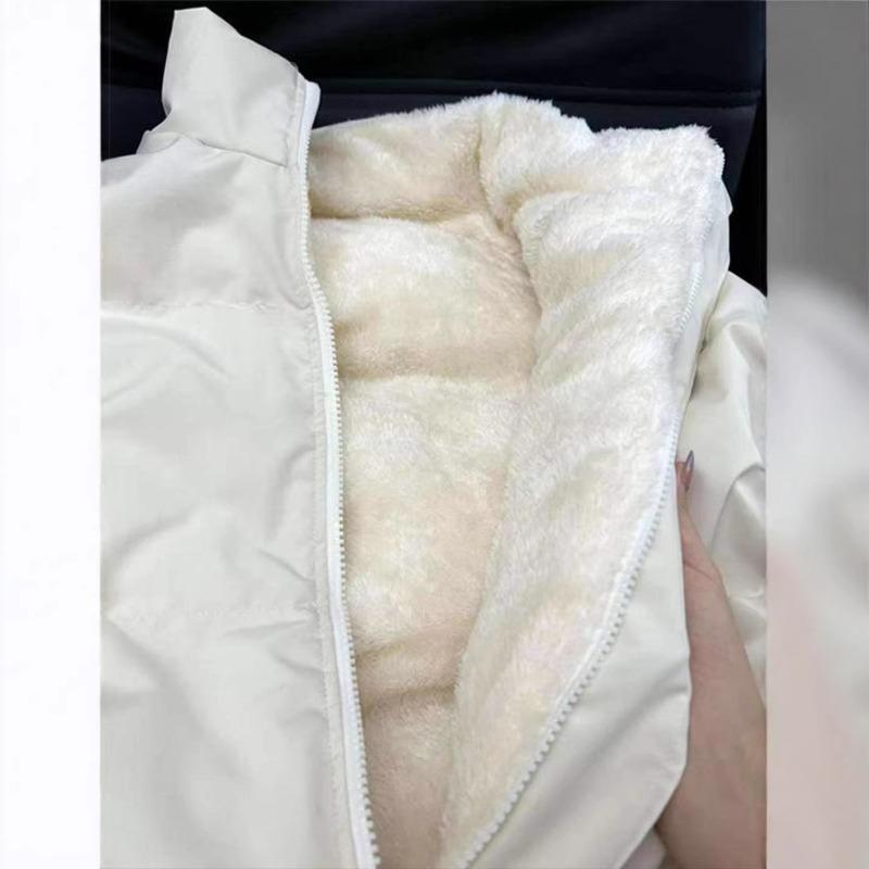 Mrazuvzdorná a teplá dámská zimní péřová bunda s jehněčím prachovým peřím, zesílená krátká bunda