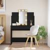 Vidaxl Toaletka Z Oświetleniem Led, Czarna, 96X40X142 Cm