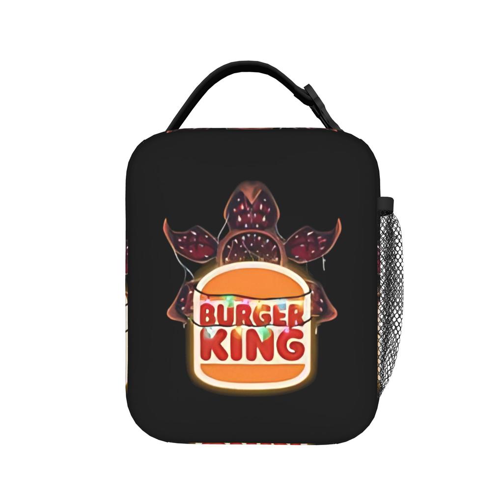BURGER KING Lunch Bag Outdoor Picnic Lunch Box For Adult Kawaii Print Thermal Tote Handbags Oxford Convenient Cooler Bag