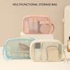 Large Capacity Mesh Cosmetic Travel Bag Dust Resistant Ventilation Portable Toiletry Organizer For Gym And Daily Use