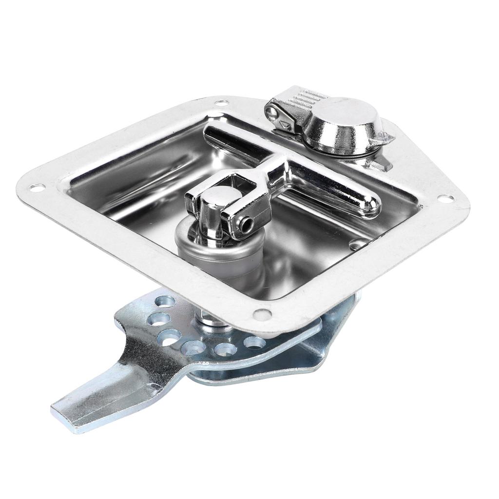 Polished Stainless Steel Toolbox Lock T Handle Latch Foldable Trailer Door Latch for Truck RV Camper