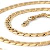 14k Gold Plated Diamond Cut Mens Cuban Link Chain Necklace Hip-hop Gold Chain For Men Women 7mm 18/20/24/30 Inches