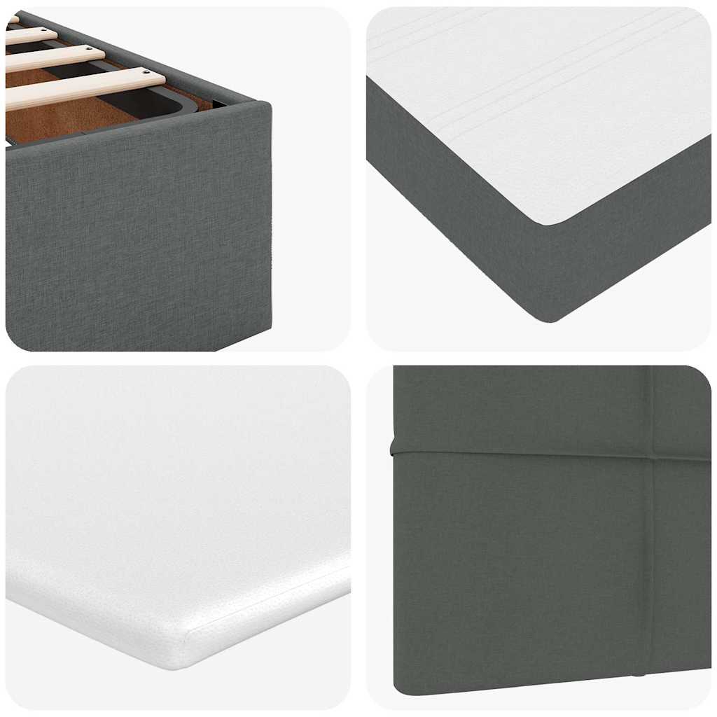Enjoy Restful Nights with This Ottoman Bed with Mattress In Dark Gray 140 X 190 Cm Fabric