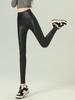 Jambiere din piele subțire din catifea Pantaloni stretch cu talie înaltă Pantaloni elastici Femei Negri Sexy Keep Thermal Pantaloni