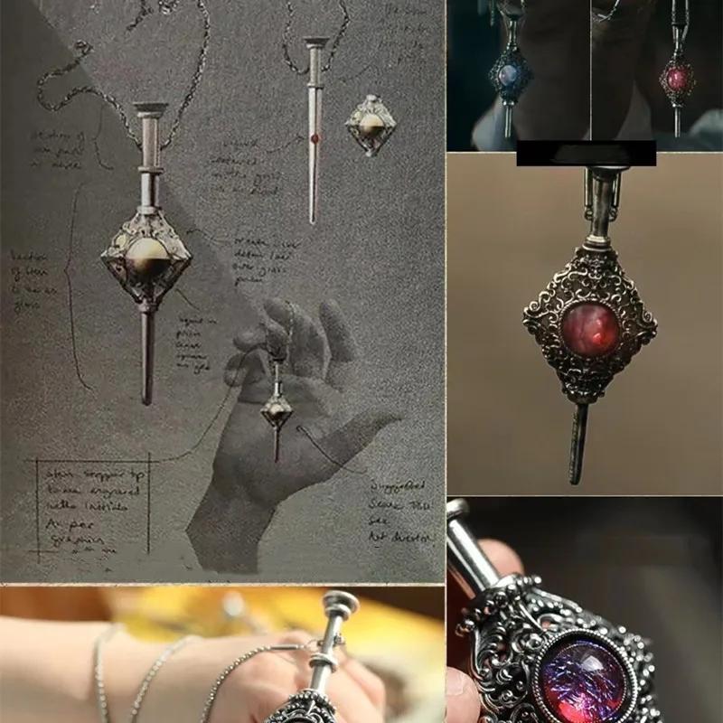 Magic Witch Necklace Women's Vintage Blood Pack Removable Witch Wand Pendant Cosplay Jewelry Couple New Lover