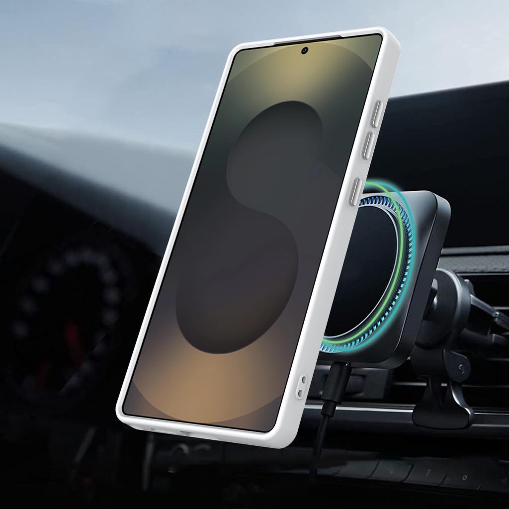 For Samsung Galaxy S24 Ultra Magnetic Case Rotating Ring Kickstand TPU + PC Back Cover