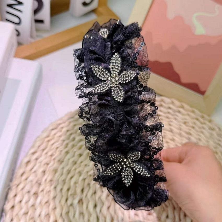 High-End Fashion Fall Winter Headband Luxury Headband Hair Accessories Hair Hoop Baby Girl Head Band чёрный