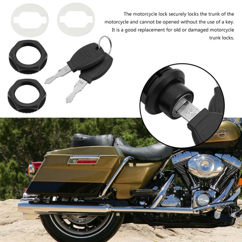 1 Pair Lock Set With 2 Keys Set Fit for Universal Motorcycle Hard Saddlebag