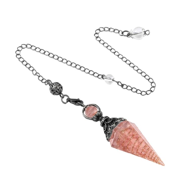 Pêndulos de Cristal Lápis-lazúli Místicos, para Praticantes de Reiki Suprimento para Cerimônias de Bruxaria Pêndulos Pedra Radiestesia