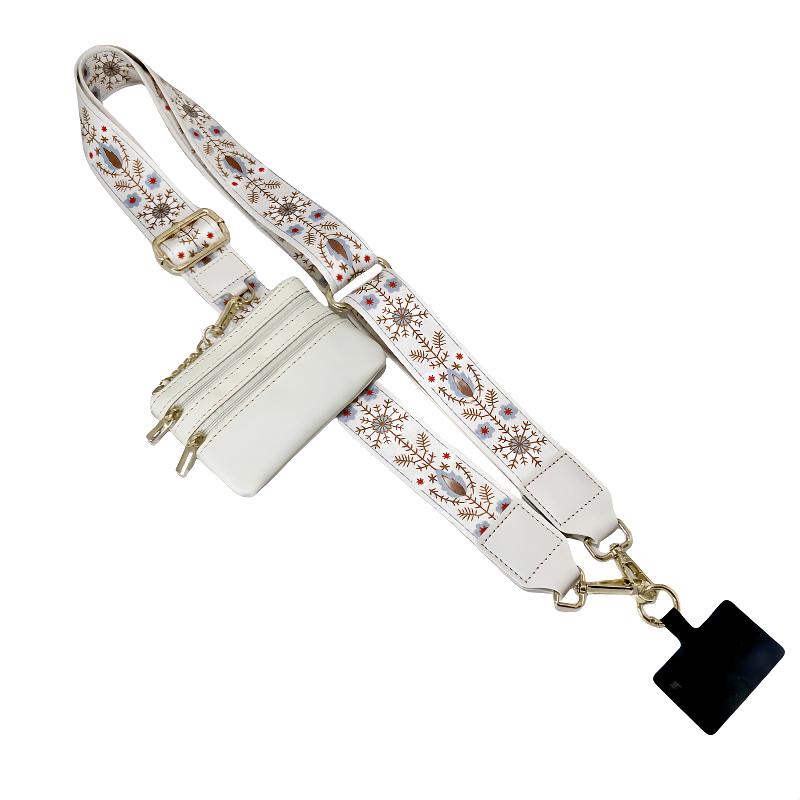 

105-145cm Solid Color Multi-Function With Coin Purse Card Holder Cross-Body Phone Strap Adjustable Multi-Color бежевий