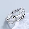 Inel Adjustable Stress Relief Ring, Anti-Anxiety Fidget Toy for Adults & Kids, Spinner Ring with Size Adjustment, Stainless Steel