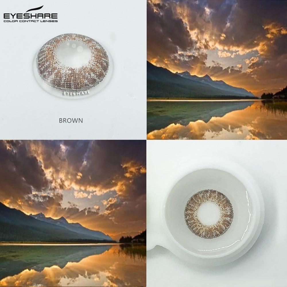 Eyeshare Lentile de contact Color Softlens 1 pereche Seria 3TONE Lentile de contact colorate Ochi Utilizare anuală Contacte cosmetice