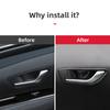 Abaiwai Car Inner Door Handle Bowl Panel 3d Trim Abs Carbon Fiber Parts For Hyundai Tucson Nx4    Hybrid N Line