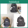 Trendy Campus Backpack With Print Elements And Comfortable Shoulder System For Students