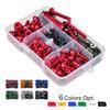 177PCS/Set M6 M5 Verkleidungsschrauben Kit Karosserieschrauben Mutter Für Motorrad 6 Farben