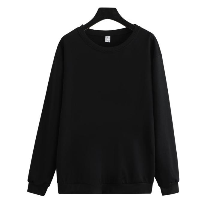 European & American Solid Color Round Neck Velvet Pullover Loose Sweatshirt - Long Sleeve 2023 Autumn/Winter Jacket