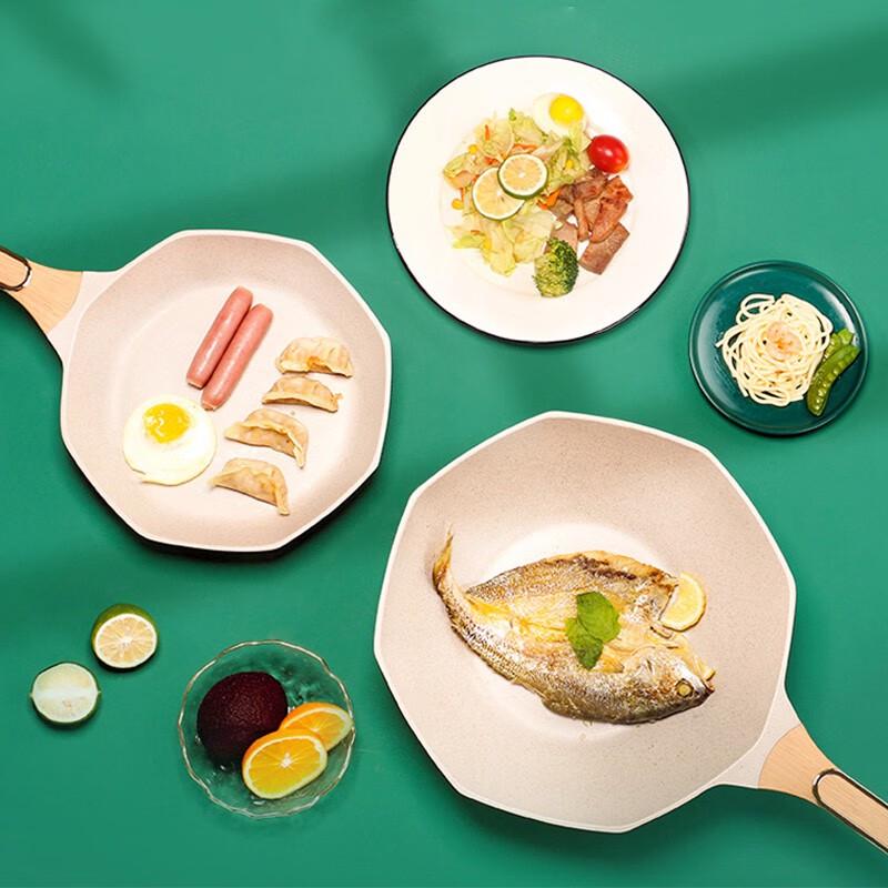 MeiLing Octagonal Maifan Stone Non-Stick Frying Pan