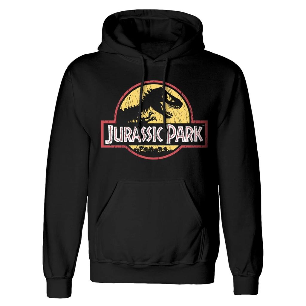 Jurassic Park Mens Classic Logo Hoodie