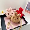 Adorable Plush Bunny Crossbody Bag For Girls Featuring Soft Breathable Material