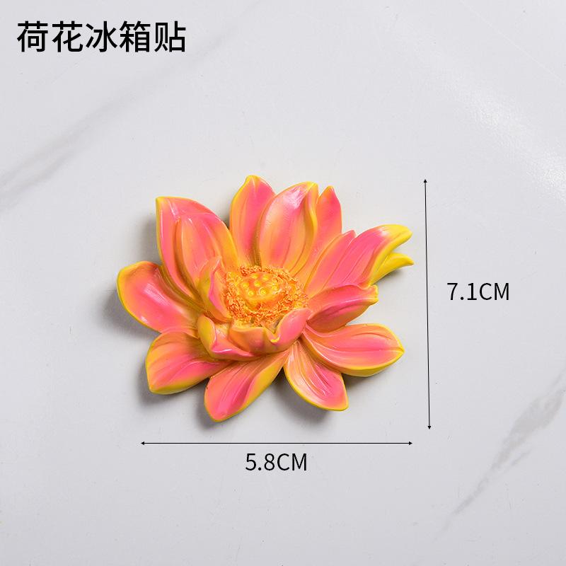 Simulation Sunflower Roses Flowers Refrigerator Stickers 3D Simple Resin Magnetic Stickers Home Kitchen Decorations